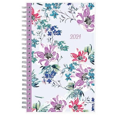 Blue Sky 2024 Weekly and Monthly Planner January December 5 x 8 Clear Pocket Cover Wirebound Laila 13727624