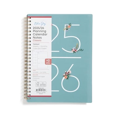 Blue Sky 20252026 Weekly and Monthly Academic Year Planner Calendar July 2025 June 2026 5875 x 8625 Frosted Flexible Cover Wirebound Laminated Tabs Greta
