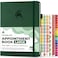 Clever Fox Appointment Book Hourly Schedule Planner with 15Minute Increments Time Box Planner for Daily Work ToDos Weekly Monthly Spreads Undated Hardcover 83x11 Dark Green