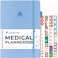 Clever Fox Medical Planner Daily Health Diary Notebook Wellness Journal SelfCare Logbook Lasts 3 Months 7x105 Light Blue