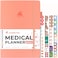 Clever Fox Medical Planner Daily Health Diary Notebook Wellness Journal SelfCare Logbook Lasts 3 Months 7x105 Light Pink