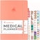Clever Fox Medical Planner Daily Health Diary Notebook Wellness Journal SelfCare Logbook Lasts 3 Months 7x105 Light Pink