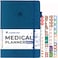 Clever Fox Medical Planner Daily Health Diary Notebook Wellness Journal SelfCare Logbook Lasts 3 Months 7x105 Mystic Blue