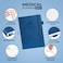 Clever Fox Medical Planner Daily Health Diary Notebook Wellness Journal SelfCare Logbook Lasts 3 Months 7x105 Mystic Blue