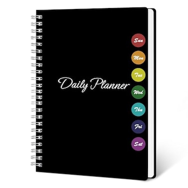 KAICN Daily Weekly Planner with Hourly Schedules To Do List Daily Planner for Office and Personal Organizer Flexible PVC Cover 55 X 85 Black
