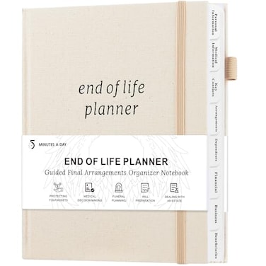 5 MINUTES End of Life Planner Guided Estate Planning Organizer with Tabs Last Wish Will Preparation Funeral Planning Final Arrangements Notebook for Beneficiary in Case of Death Organizer 75X9Beige