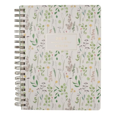 Fringe Studio 2025 Spiral Weekly Planner Aug 2024 Dec 2025 17 Month Paper Cover Eucalyptus Mix 6875 W x 978H 236 Pages 844PA009FSC