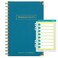 Global Printed Products Planner with Bookmark and Notepad Spiral Notebook for Daily Planning 55 x 85 Teal
