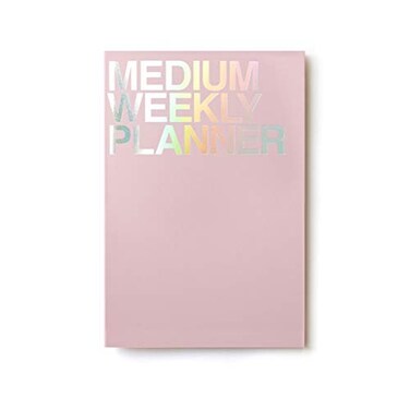JSTORY Medium Weekly Planner Lays Flat Undated Year Round Flexible Cover One Size Pink