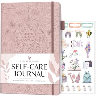 Legend Planner Legend SelfCare Journal Guided Daily Reflection Journal to Support Mental Physical Health Daily Mood Meditation Personal Development Notebook 71x105 Lasts 3 Months Rose Gold