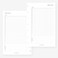 MAY PAPER May Paper Co Mini Happy Planner Daily Tracker Planner Insert Agenda Refill for 7Discs Notebook 46 x 7 White