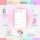 Templatables Mental Health Journal Planner Daily Gratitude Self Care Intentions Affirmations and Nutrition Rainbow A5