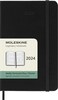 Moleskine Classic 12 Month 2024 Weekly Horizontal Planner Hard Cover Pocket 35 x 55 Black