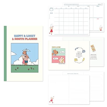Monolike B6 Happy and Lucky Diary 6 Month Academic Planner Weekly Monthly Scheduler Undated 128x182mm