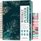 PLANBERRY Large Hourly Schedule Planner Premium Undated Organizer for Productivity Time Management Budget 8x104 Green Pastures