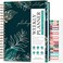 PLANBERRY Large Hourly Schedule Planner Premium Undated Organizer for Productivity Time Management Budget 8x104 Green Pastures