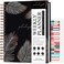 PLANBERRY Large Hourly Schedule Planner Premium Undated Organizer for Productivity Time Management Budget 8x104 Onyx Black
