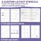 Sunny Streak Speedy Spreads Journal Stencils Weekly Layouts 2 x6 Stencils for A5 Bullet Dot Grid Journal Notebook Save Time on FullPage Layouts DIY Planner Templates for Productivity by
