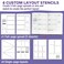 Sunny Streak Speedy Spreads Journal Stencils Weekly Layouts 2 x6 Stencils for A5 Bullet Dot Grid Journal Notebook Save Time on FullPage Layouts DIY Planner Templates for Productivity by