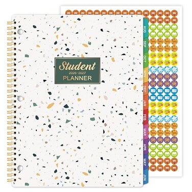 Indeme Student Planner 20262027 Weekly and Monthly Planner 20262027 with Colorful Tabs Stickers Aug 2026 June 2027 9 x 11 School Planner for Middle or High School