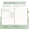 SUNEE Half Meeting Half Note 85x11 Professional Notebooks for Work 160 Pages A4 Size Project Planner Spiral Meeting Agenda Organizer for Women Men Note TakingOffice with Vegan Leather Cover