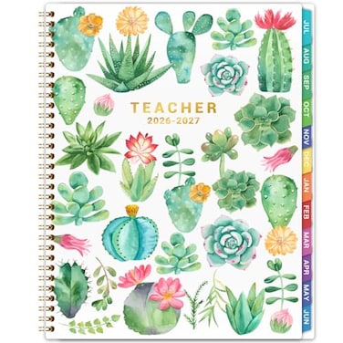 Pinchoco Teacher Planner 20262027 Teacher Lesson Planner 20262027 Jul 2026 Jun 2027 83 x 11 2026 2027 Planner Weekly Monthly Lesson Plan Book for Teachers with Back pocket Colorful Tabs