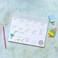 Peachly Undated Desk Planner Pad 52 Pages Weekly Notepad with To Do List and Habit Tracker Weekly Desk Pad Tear Off for Organization Ice Cream