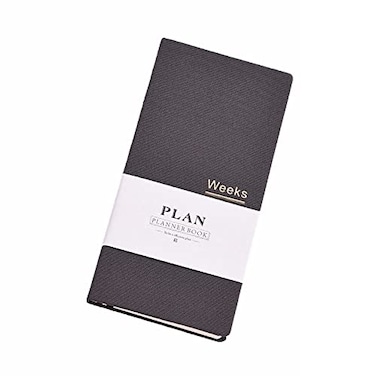 xingtingyu Undated Pocket Weekly Planner Schedule Organizer Agenda Year Month Week Plan A6 Notebooks A6 undated planner Gray