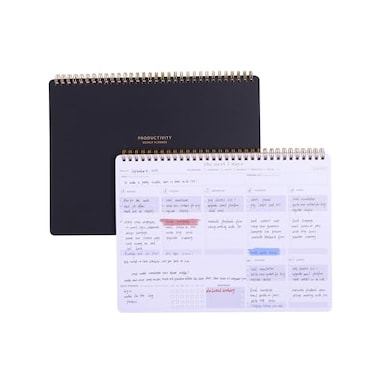 ZERONE CENTRE Weekly Planner NotepadMinimalist 7Day To Do List 54 Sheets Dashboard Desktop Planner to Organizes Your Schedule Set Goals Track Habits Daily 3 Priority Annual Productivity Work Planner