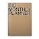 JSTORY Big Monthly Planner Stitch Bound Lays Flat Undated Year Round Flexible Cover GoalTime Organizer Thick Paper Eco Friendly Customizable A3 16 Months 18 Sheets Brown