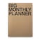 JSTORY Big Monthly Planner Stitch Bound Lays Flat Undated Year Round Flexible Cover GoalTime Organizer Thick Paper Eco Friendly Customizable A3 16 Months 18 Sheets Brown