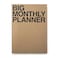 JSTORY Big Monthly Planner Stitch Bound Lays Flat Undated Year Round Flexible Cover GoalTime Organizer Thick Paper Eco Friendly Customizable A3 16 Months 18 Sheets Brown