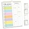 Decorably 52 Sheets Pastel Undated Magnetic Weekly Meal Planner and Grocery List Notepad with 4 Strong Magnets 85x11in SpringBound Refrigerator Mountable Easy TearOff Design