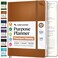 Roterunner Purpose Planner Notebook A5 58x83 Undated 2026 Daily Weekly and Monthly Productivity Goal Setting Tool for Work Home ADHD Planner for Adults Self Care Journal Tan Hardcover