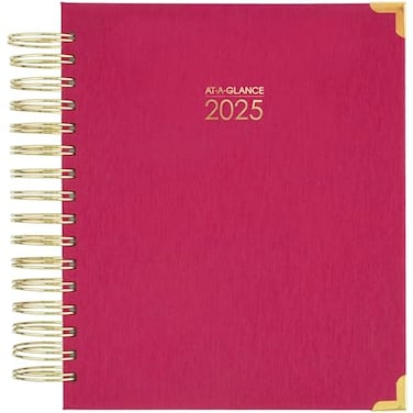 AT-A-GLANCE ATAGLANCE 2025 Planner Daily Monthly 7 x 834 Medium Hardcover Harmony Berry 60998065925