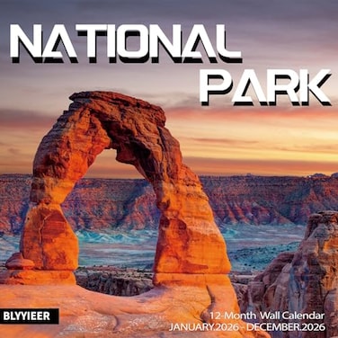 BLYYIEER 2026 Wall Calendar NATIONAL PARKS Calendars2026 Monthly Calendars Wall Calendar 2026Thick Glossy Paper Organizing Planning Giftable
