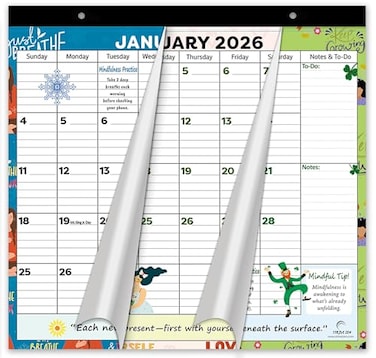 STRIVE ZEN 20262027 Magnetic Fridge Calendar 24Month Refrigerator Planner Strong Magnets TearOff Pages Large Writing Blocks Notes January 2026December 2027