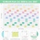exellewis 24 x 36 Exellewis 20262027 Academic Wall Calendar July 2026 to June 2027 Folded Large Yearly Planner 12 Months 2Sided Reversible HorizontalVertical School Office Business Year Calendar
