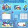 Eersida 90 Pcs Sea Calendar Bulletin Board Set Pocket Chart Seasons Weather Chart Ocean Theme Classroom Decor Monthly Calendar for School Classroom Home Decoration