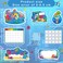 Eersida 90 Pcs Sea Calendar Bulletin Board Set Pocket Chart Seasons Weather Chart Ocean Theme Classroom Decor Monthly Calendar for School Classroom Home Decoration