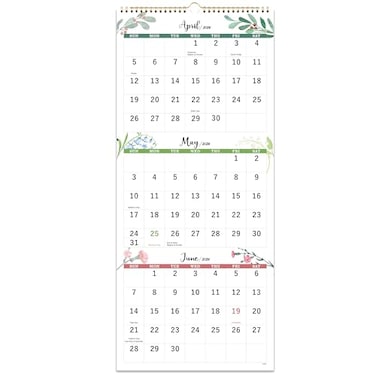Frasukis Calendar 20262027 3 Month Display Wall Calendar 20262027 May 2026 Jun 2027 113 x 26 3 Month Calendars with Thick Paper Vertical Calendars