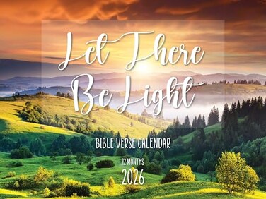 JBH Creations Let There Be Light Bible Verse Wall Calendar 2026