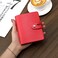 angimi RFID Blocked Leather Credit Card Holder Business Card Organizer Red 60 Card Capacity UnisexAdults