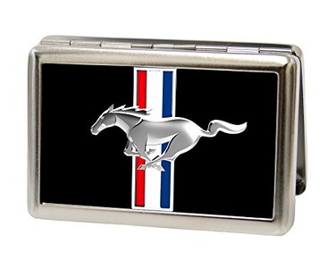 Buckle-Down BuckleDown Business Card Holder Ford Mustang Full Color Black Large