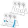 Chunful 2 Pcs Flower Business Card Holder Metal Decorative Business Card Holders for Desk Postcard Display Stand for Office Desktop