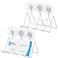 Chunful 2 Pcs Flower Business Card Holder Metal Decorative Business Card Holders for Desk Postcard Display Stand for Office Desktop