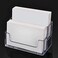DNHCLL 1 Pack Clear Business Card Holder 2 Tiers Plastic Card Stand Organizer Card Holder Display for Home Office Desktop and Counter 120 Cards Capacity