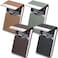 Eaasty 4 Pcs PU Leather Business Card Holder Case with Magnetic Clasp Pocket RFID Blocking Metal Business Card Holder Wallet OrganizerMulticolorClassic Style