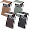 Eaasty 4 Pcs PU Leather Business Card Holder Case with Magnetic Clasp Pocket RFID Blocking Metal Business Card Holder Wallet OrganizerMulticolorClassic Style