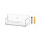 Marketing Holders Wall Mount Business Card Holder for 35 x 2 Printed Media Stickers Appointment Contact Info or Gift Cards Display Single Pocket Clear Acrylic Includes Hanging Hardware